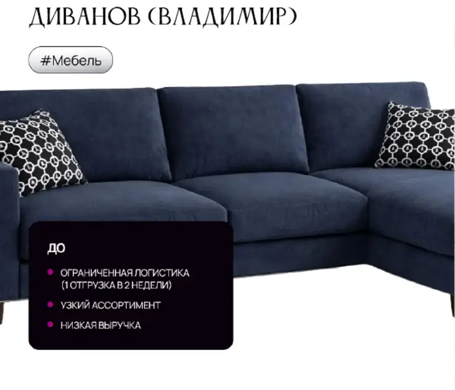 Производитель диванов — визуал проекта